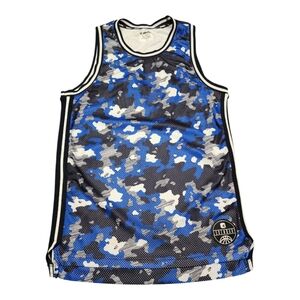 And1 Basketball Blue Camouflage Jersey Legendary Tank Jordan Size Small